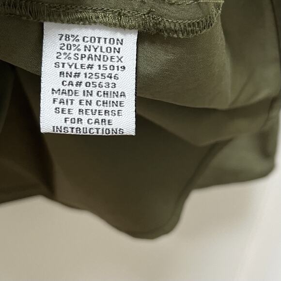 Habitat Womens The One Hidden Placket Button Up Shirt Size XL Green 3/4 Sleeve - Picture 7 of 8